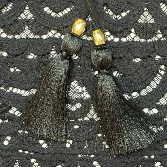 🌟 NWOT — PQ SWIM Black Gold Noah Tunic — Size M/L — Hand-Cut Lace — Retail $160 - Picture 13 of 15